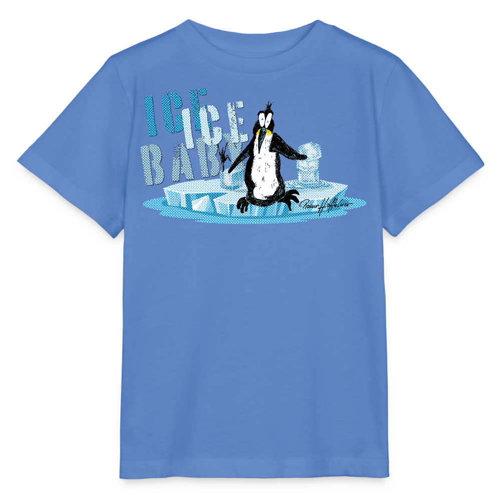 MNJS KIDS Bio T-Shirt mit ICE ICE BABY PRINT - Blau