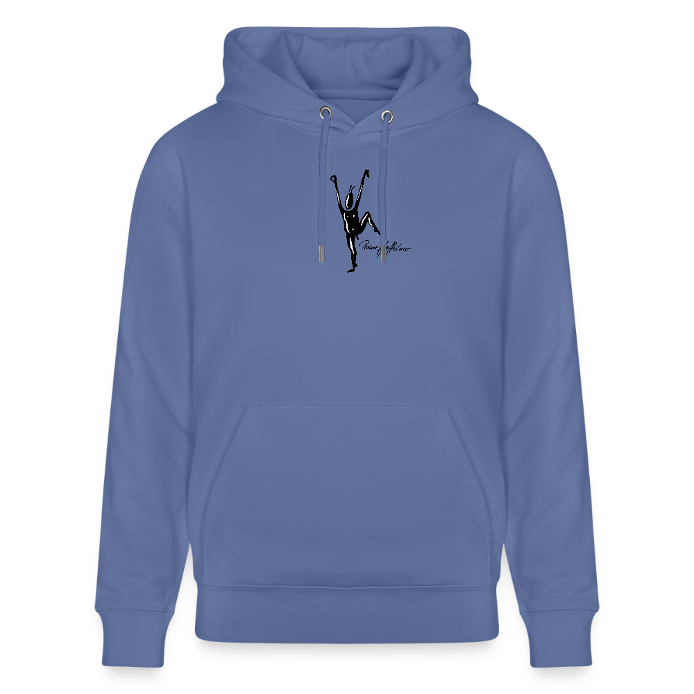 Unisex Bio-Hoodie mit TUSCHEMÄNNCHEN PRINT - Blau