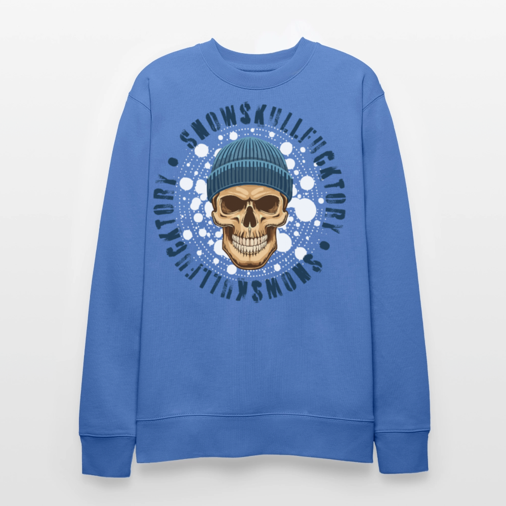 Unisex Bio-Sweatshirt mit SNOWSKULL PRINT - Blau