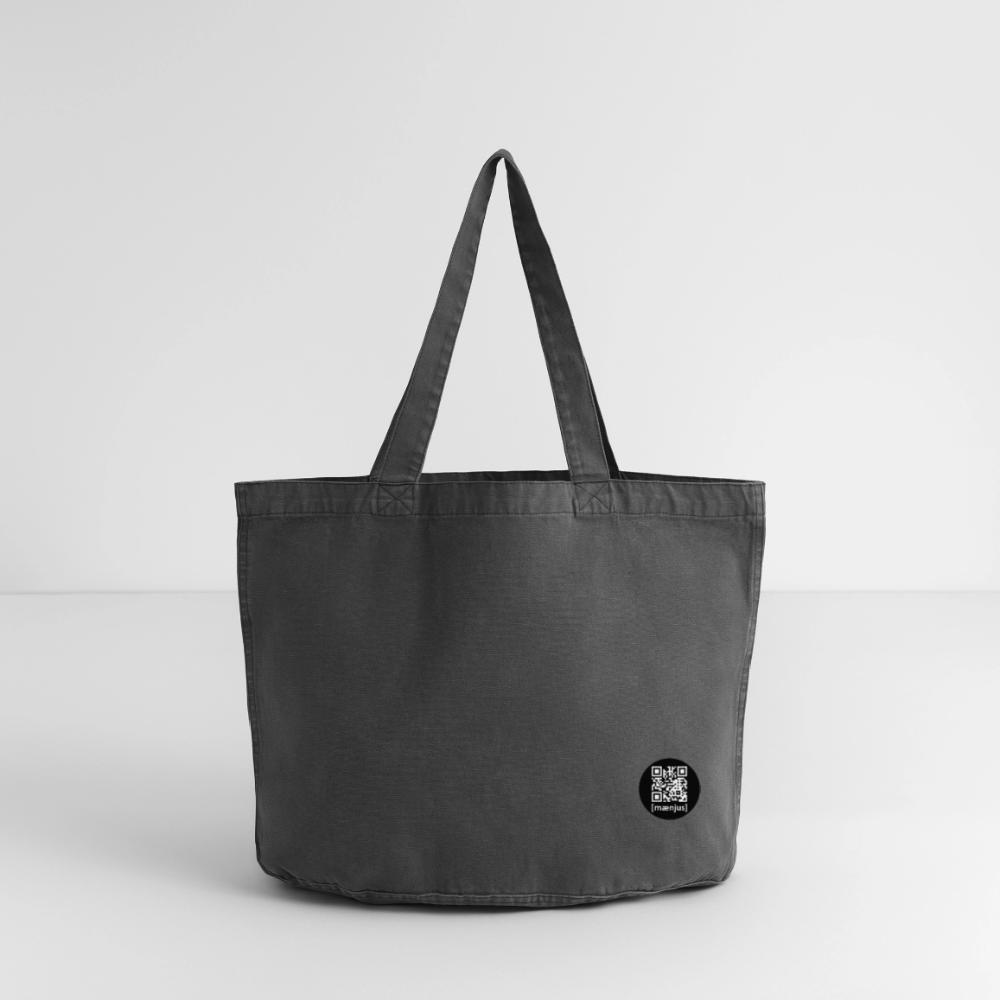 Vintage-Washed Shopper - Vintage Schwarz