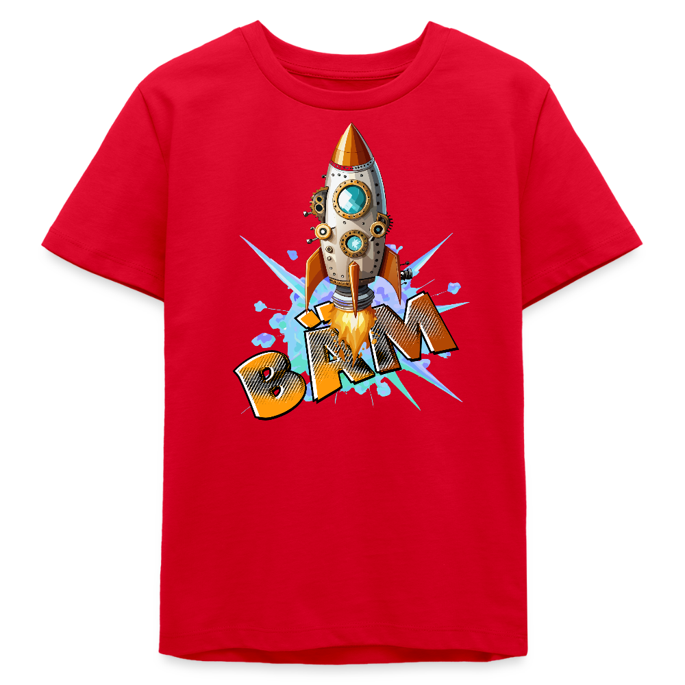 MNJS TEENS Bio T-Shirt mit BÄM PRINT - Rot