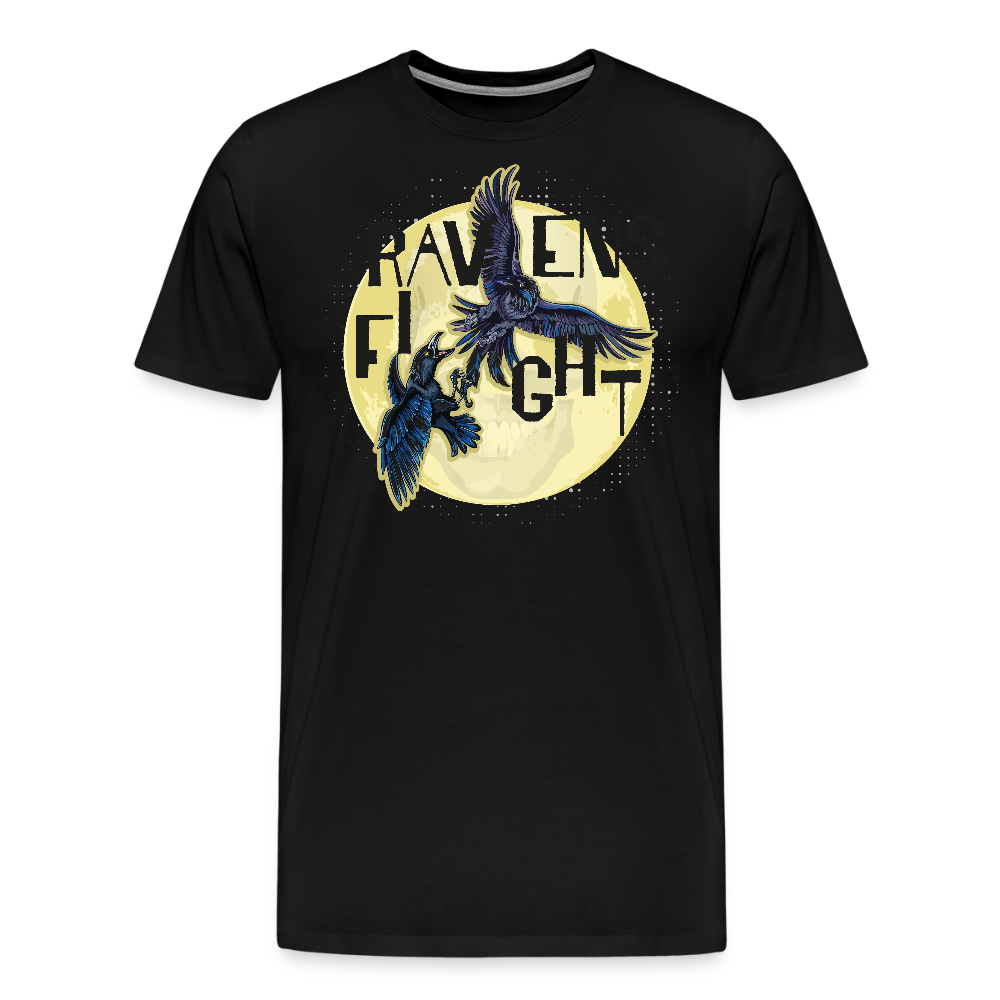 Männer Premium T-Shirt mit RAVENS FIGHT PRINT - Schwarz