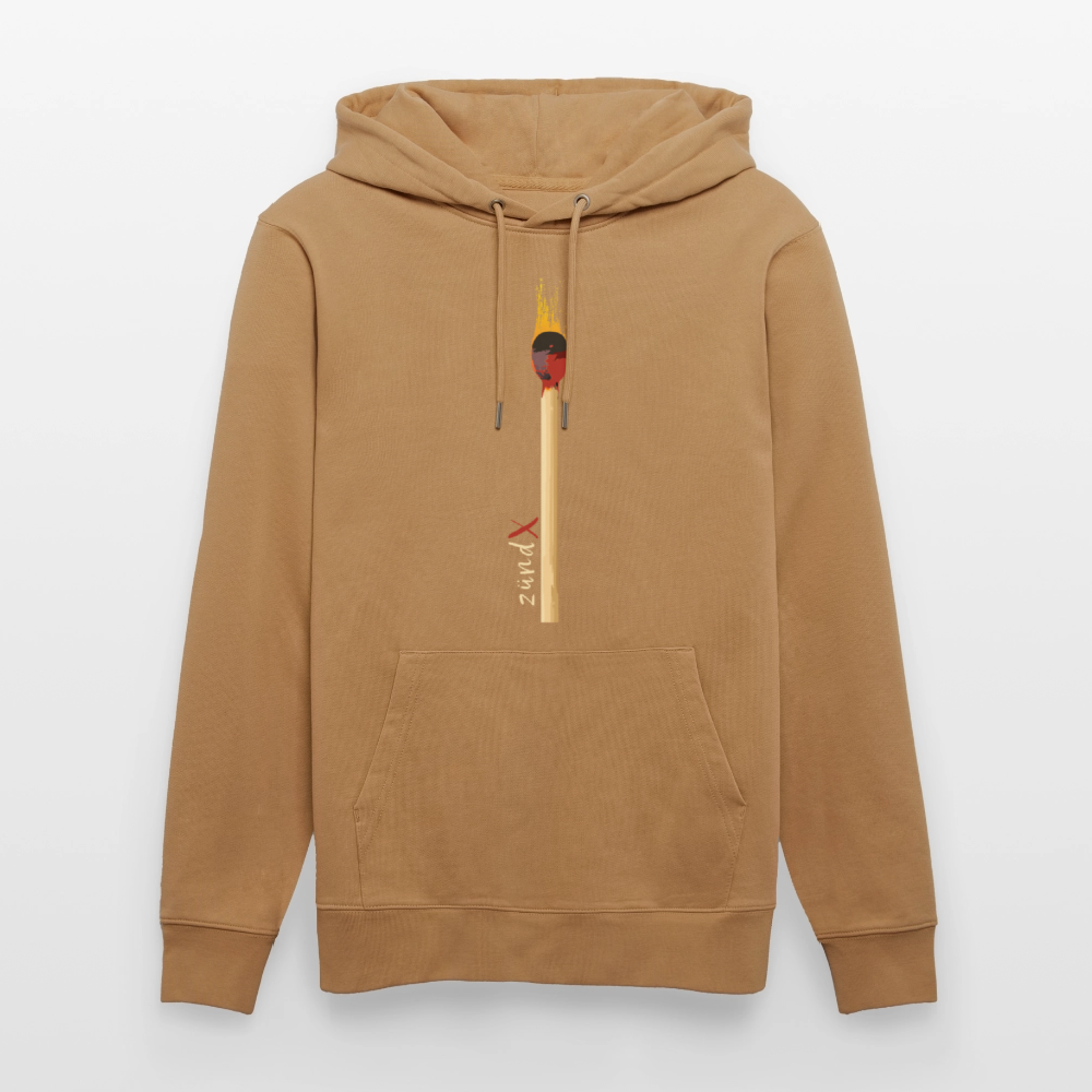 Unisex Hoodie mit zündX PRINT - Karamell 