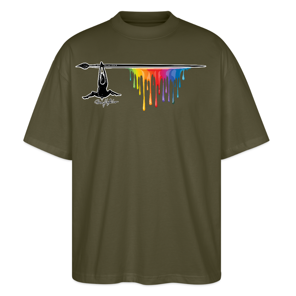 Oversized Unisex T-Shirt mit MÄNNLE PRINT - Khaki