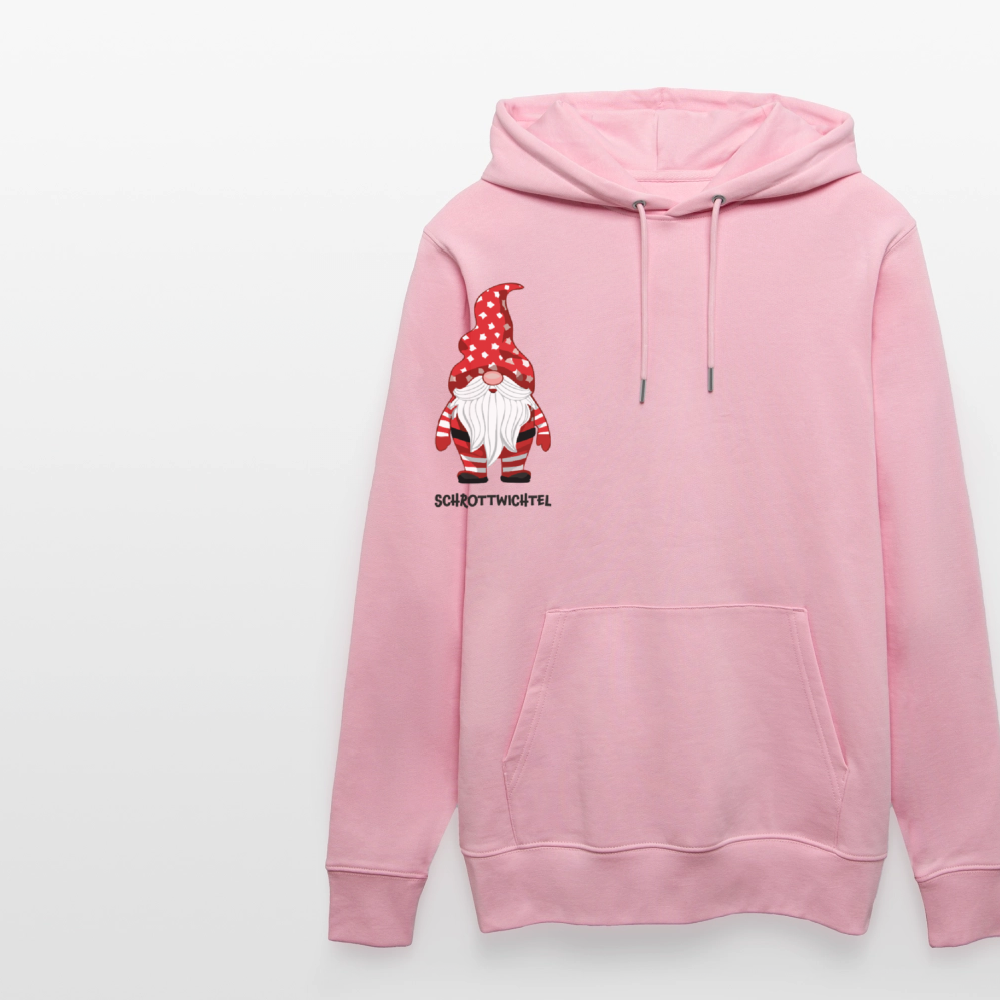 Unisex Bio-Hoodie mit SCHROTTWICHTEL PRINT - Hellrosa