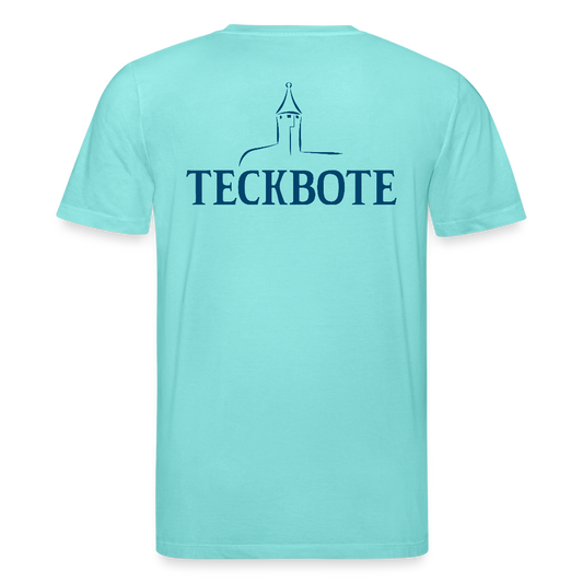 Unisex Bio-T-Shirt mit TECKBOTE PRINT - Poolblau