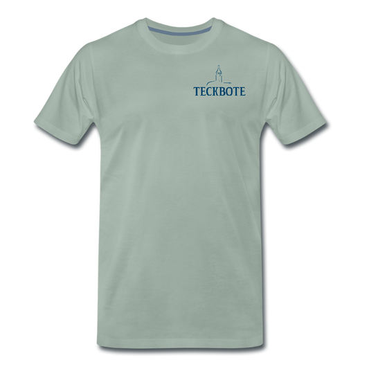 Männer Premium T-Shirt mit TECKBOTE PRINT - Graugrün