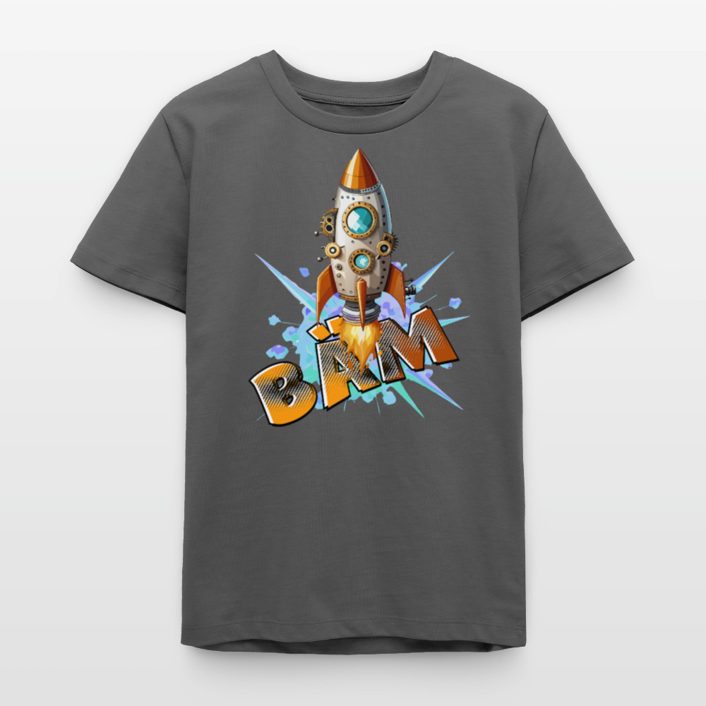 MNJS TEENS Bio T-Shirt mit BÄM PRINT - Anthrazit