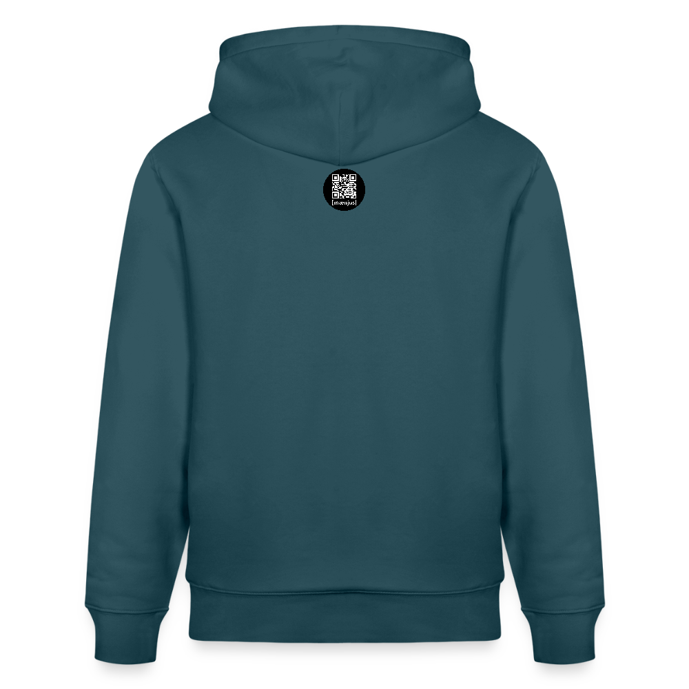 Unisex Bio-Hoodie mit KEEP CALM PRINT - Dunkles Petrol