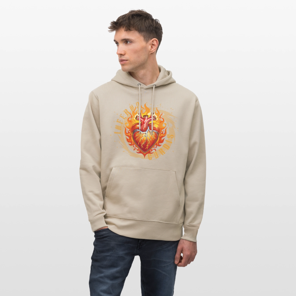 Unisex Bio-Hoodie mit FEUERHERZ PRINT - Beige