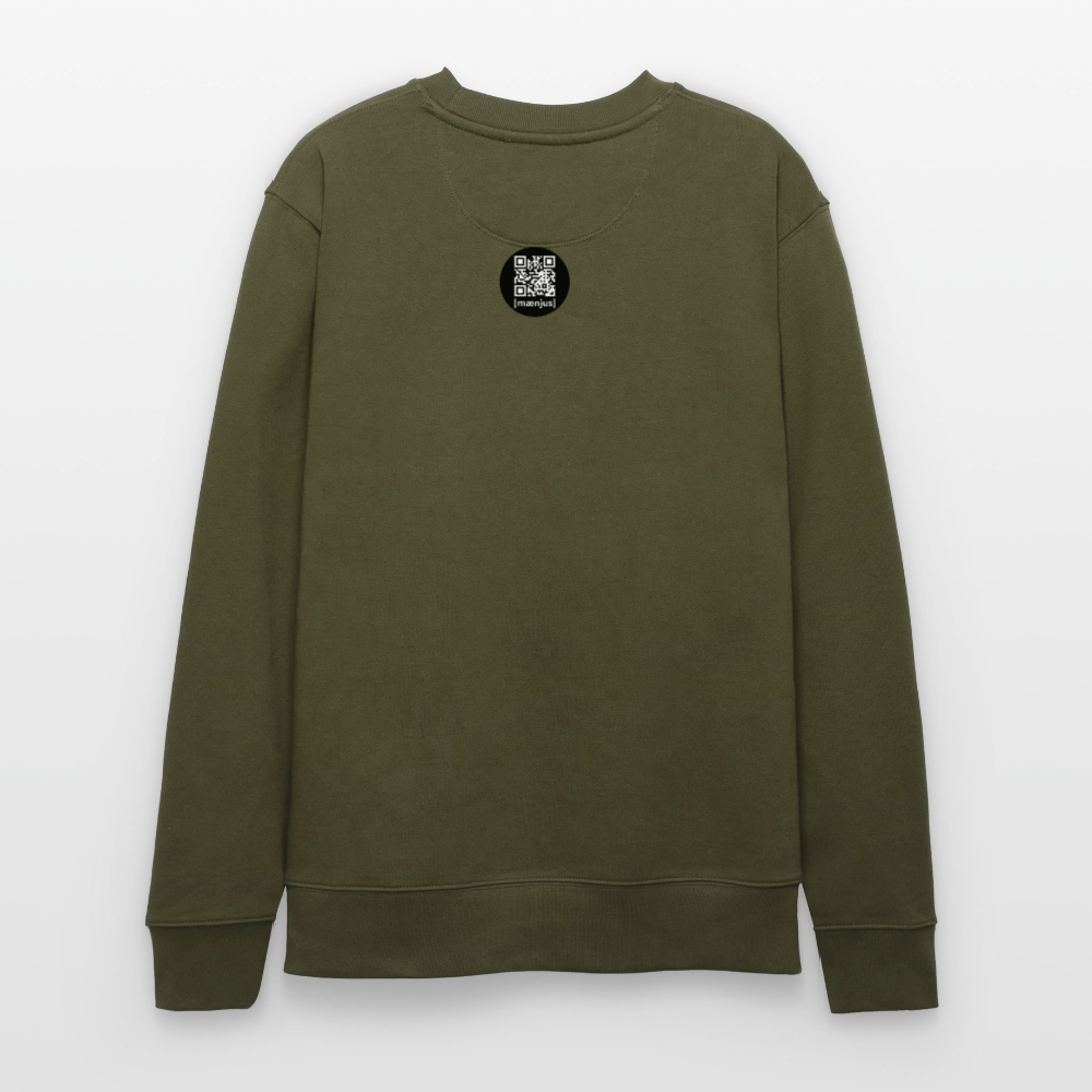 Unisex Bio-Sweatshirt mit BOBBLEHAT DOGCOMPANY PRINT - Khaki