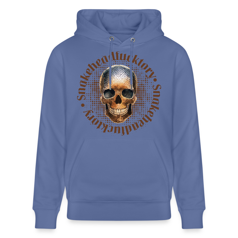 Unisex Hoodie mit SNAKEHEAD SKULL PRINT - Blau