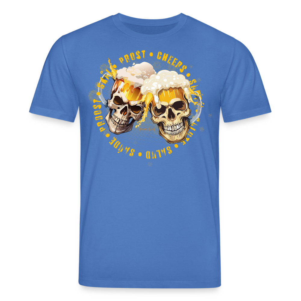 Unisex Bio-T-Shirt mit OKTOBERFEST SKULL BOY PRINT - Achtsames Blau