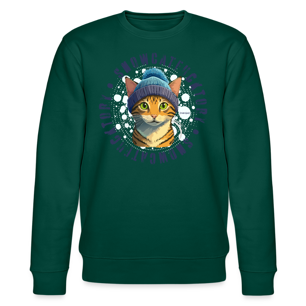 Unisex Bio-Sweatshirt mit SNOWCAT PRINT - Forest