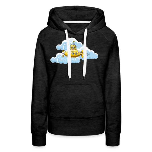 Frauen Premium Hoodie mit SKYDIVER PRINT - Anthrazit