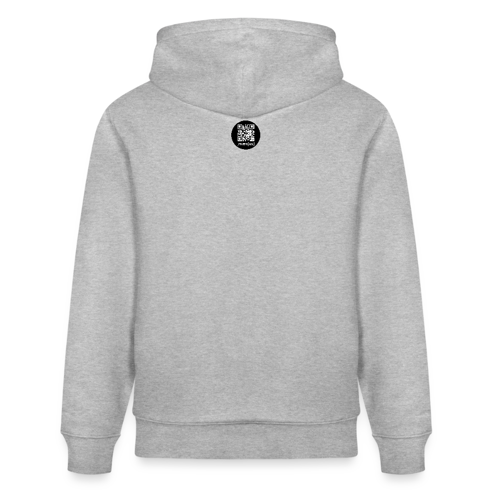 Unisex Hoodie mit WINDROSE PRINT - Grau meliert
