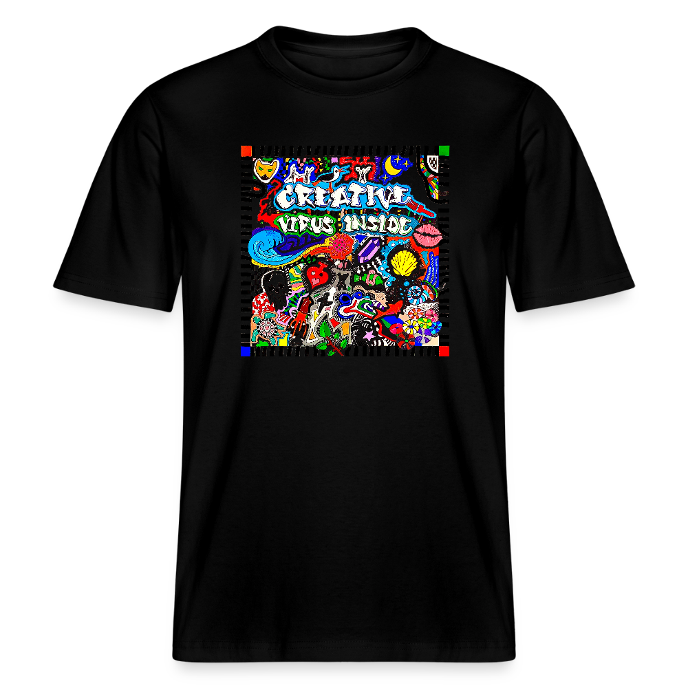 Unisex Bio-T-Shirt mit CREATIVE VIRUS INSIDE PRINT - Schwarz