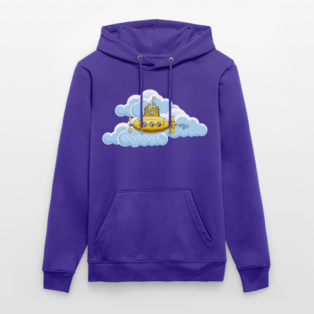 Unisex Bio-Hoodie mit SKYDIVER PRINT - Purple Love 