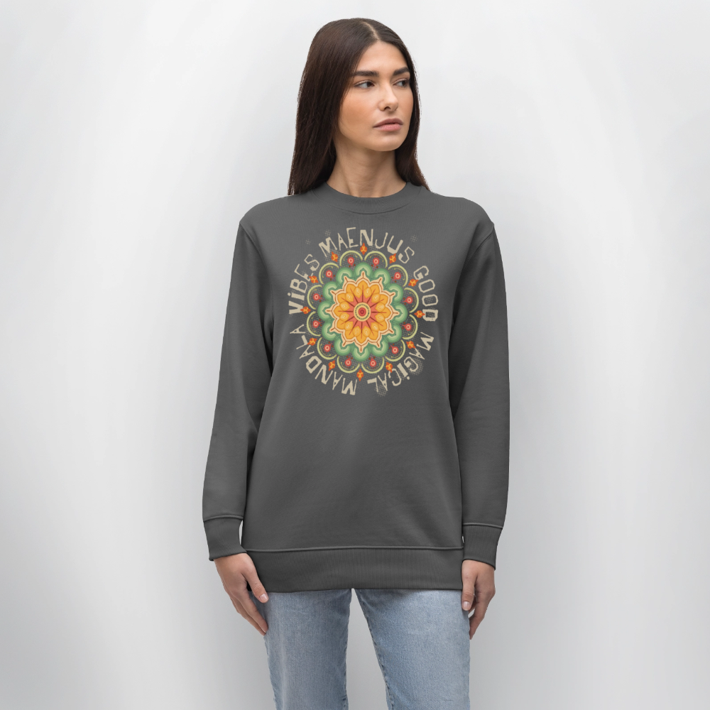 Unisex Bio-Sweatshirt mit MANDALA VIBES PRINT - Anthrazit