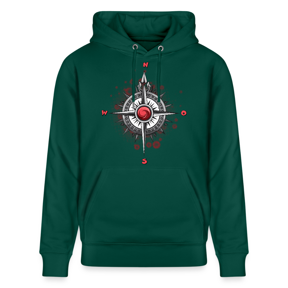 Unisex Hoodie mit WINDROSE PRINT - Forest