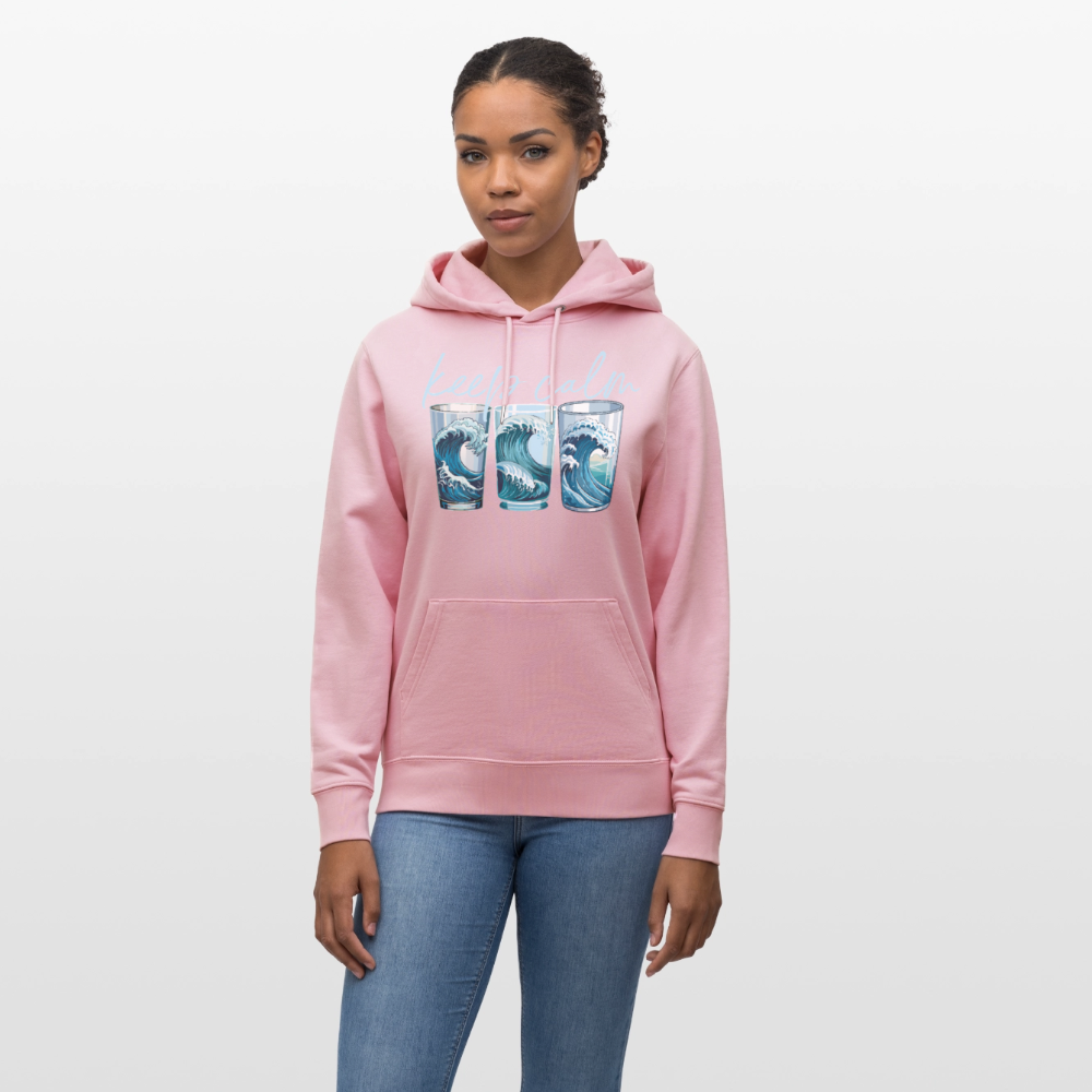 Unisex Bio-Hoodie mit KEEP CALM PRINT - Hellrosa