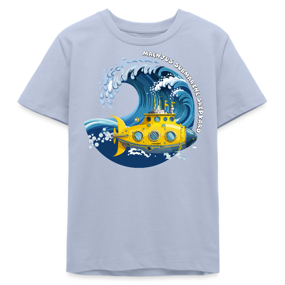 MNJS TEENS Bio T-Shirt mit SUBMARINE SHIPYARD PRINT - Lavendel-Violett