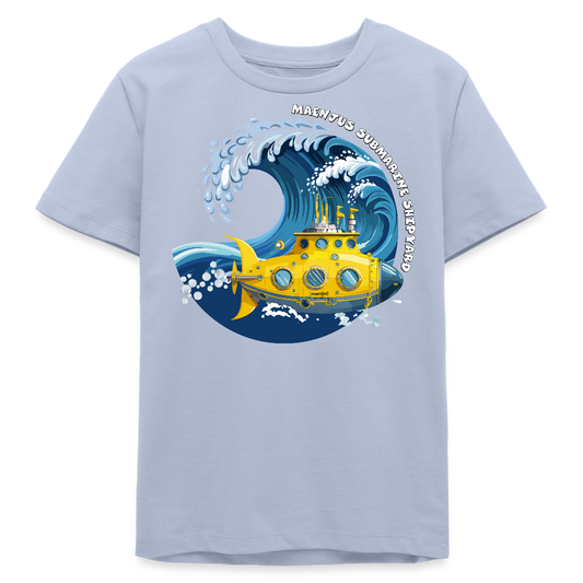 MNJS TEENS Bio T-Shirt mit SUBMARINE SHIPYARD PRINT - Lavendel-Violett
