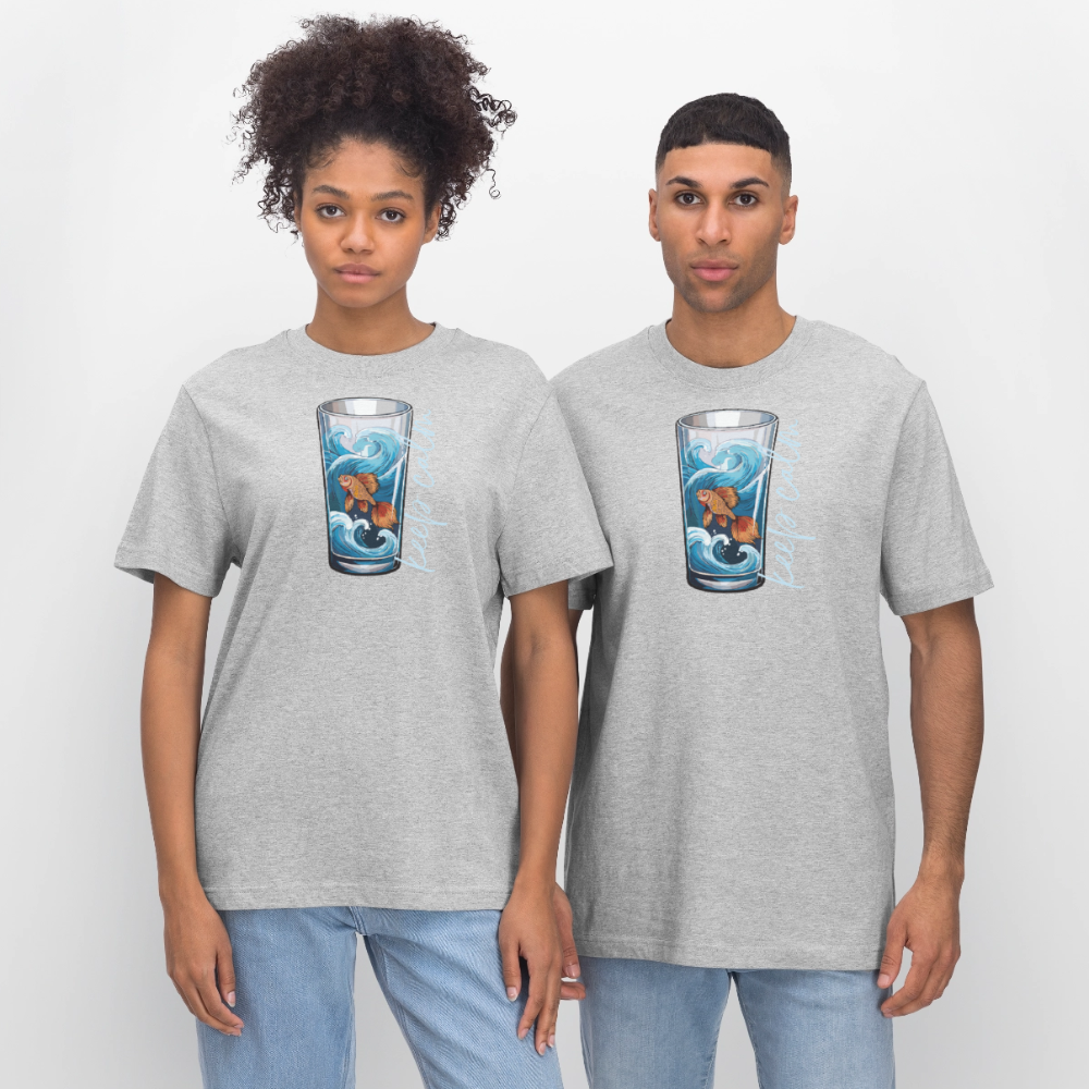Unisex Bio-T-Shirt mit KEEP CALM PRINT - Grau meliert