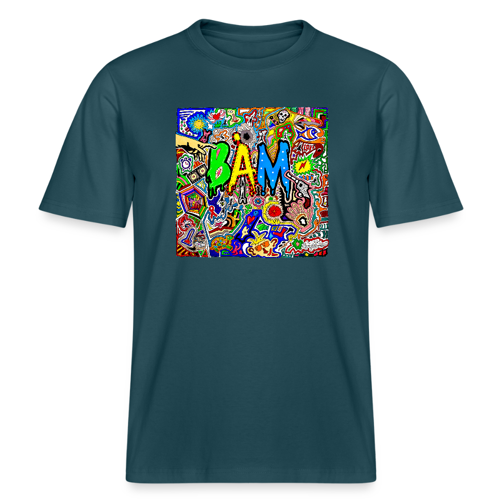 Unisex Bio-T-Shirt mit BÄM PRINT - Dunkles Petrol