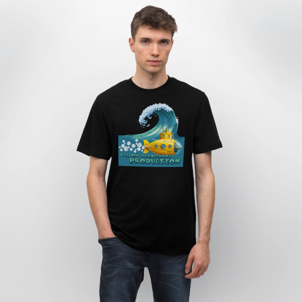 Unisex Bio-T-Shirt mit YELLOW SUBMARINE PRODUCTION PRINT - Schwarz