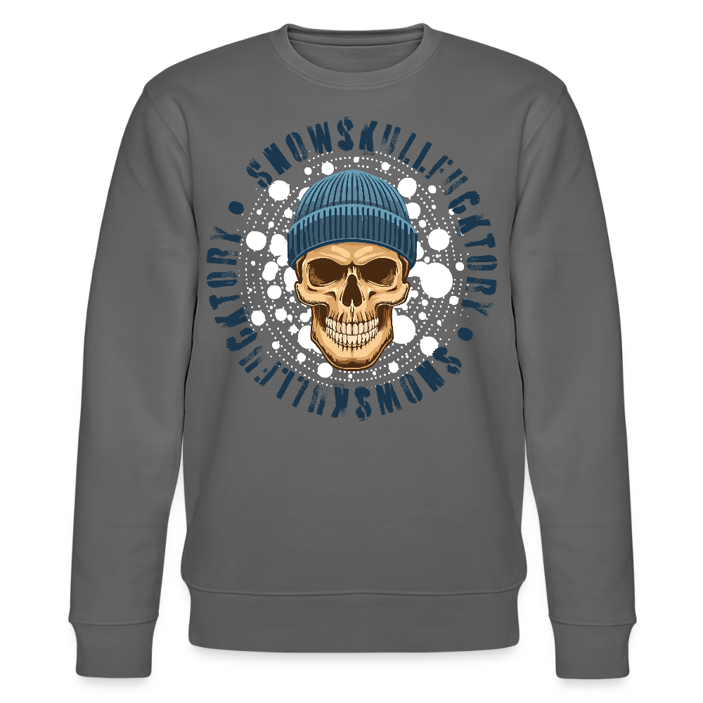 Unisex Bio-Sweatshirt mit SNOWSKULL PRINT - Anthrazit