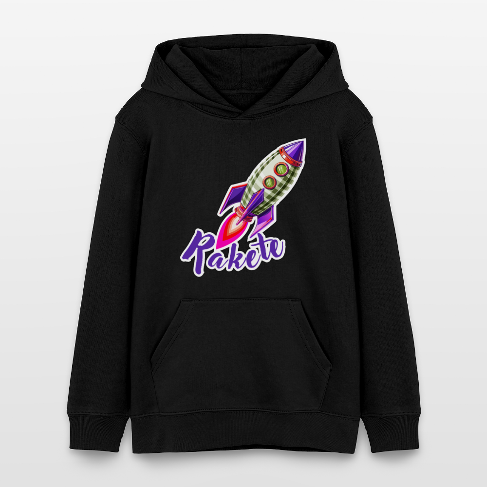 MNJS TEENS Bio-Hoodie mit RAKETE PRINT - Schwarz