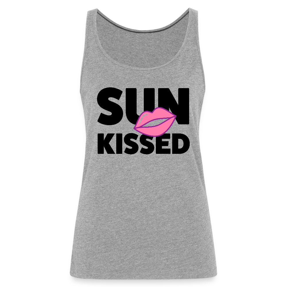Frauen Premium Tank Top mit SUN KISSED PRINT - Grau meliert