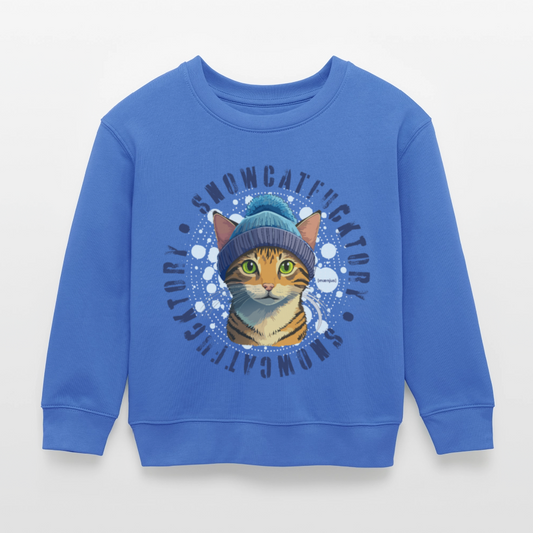 MNJS KIDS Mini Changer Bio Sweatshirt mit SNOWCATFUCKTORY PRINT - carolina Blue