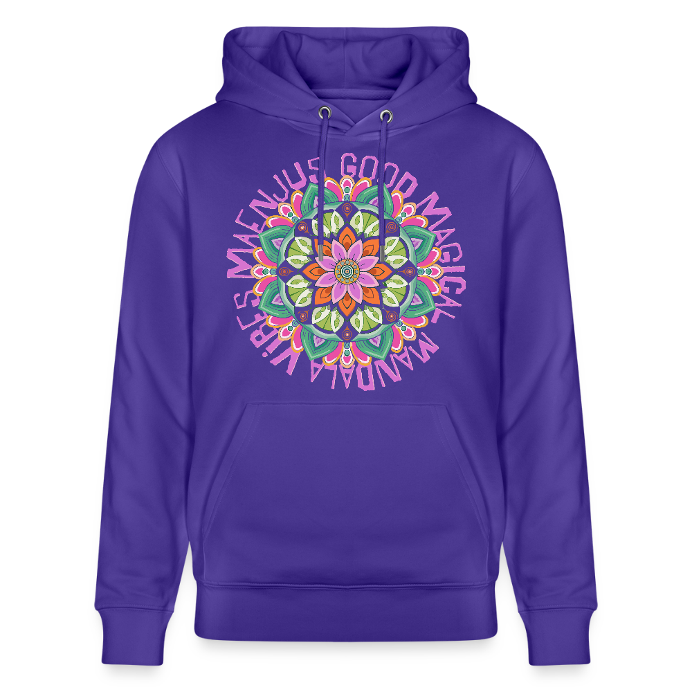 Unisex Bio-Hoodie mit MANDALA VIBES PRINT - Purple Love 