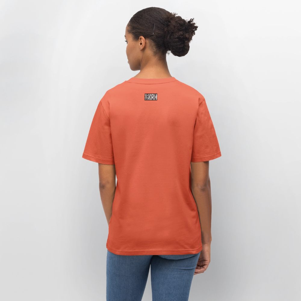 Unisex Bio-T-Shirt mit MAENJUS NETWORK FASHION PRINT - Hellrot