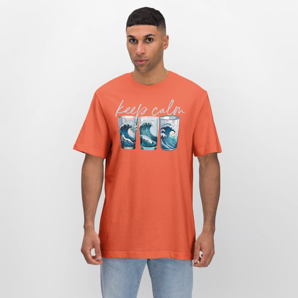 Unisex Bio-T-Shirt mit KEEP CALM PRINT - Hellrot