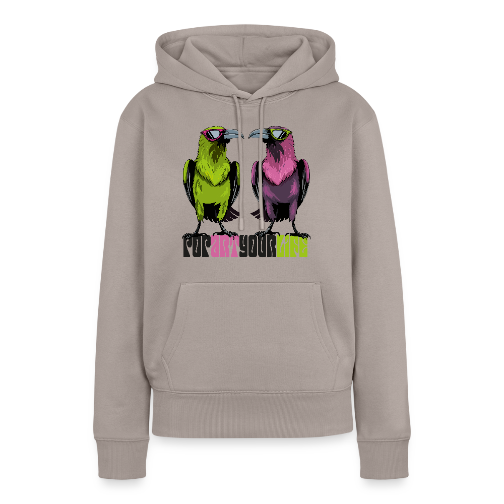 Frauen Premium Hoodie mit POPARTYOURLIFE PRINT - Taupe