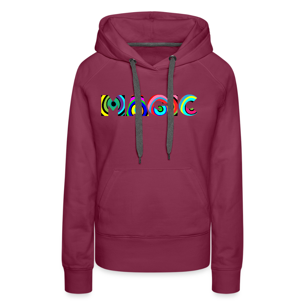 Frauen Premium Hoodie mit MAGIC PRINT - Bordeaux