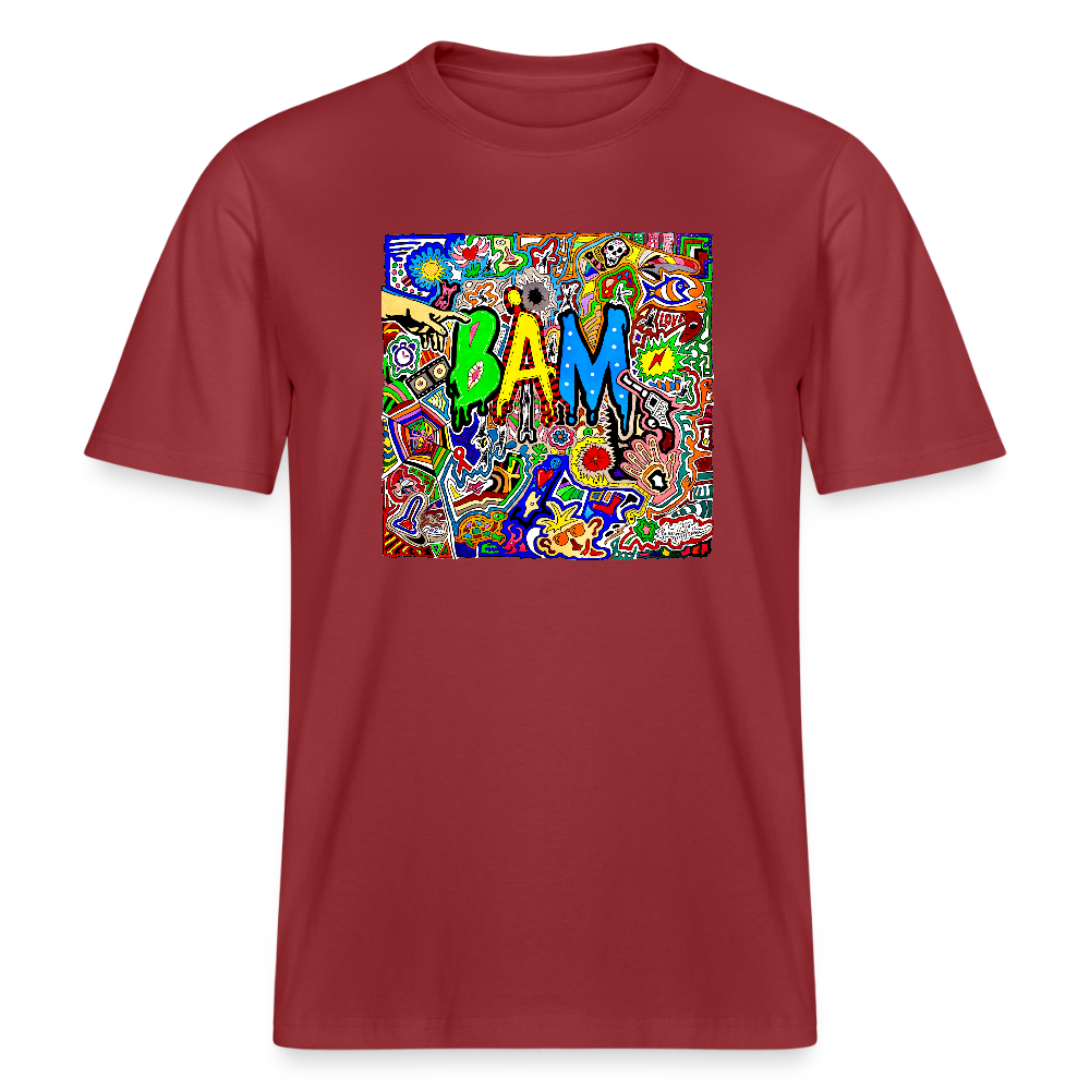 Unisex Bio-T-Shirt mit BÄM PRINT - Erdrot