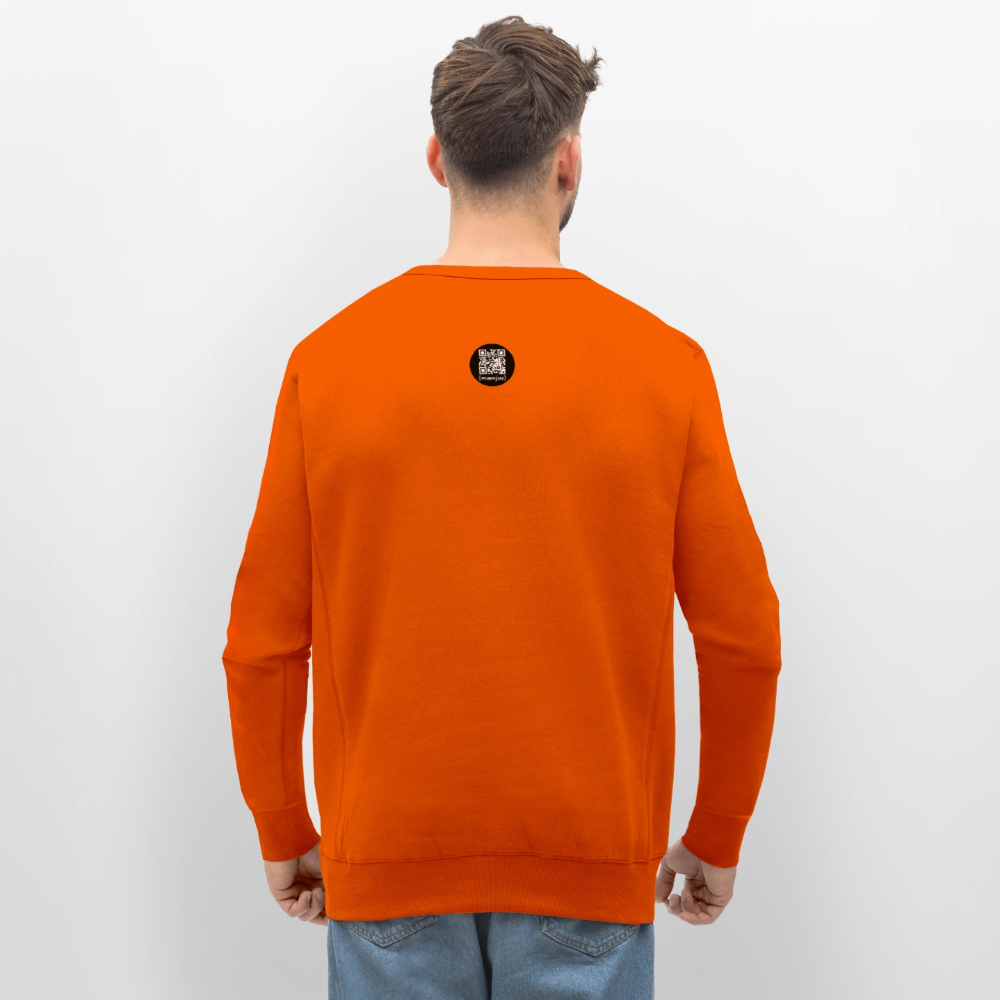 Unisex Bio-Sweatshirt mit BOO! PRINT - Tieforange