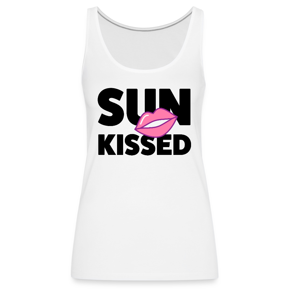 Frauen Premium Tank Top mit SUN KISSED PRINT - Weiß