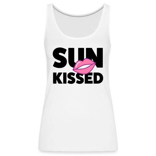 Frauen Premium Tank Top mit SUN KISSED PRINT - Weiß