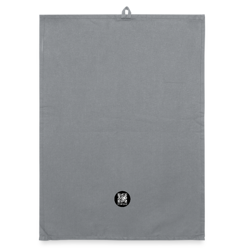 Organic Geschirrtuch mit SANTASKULL FUCKTORY PRINT - Grau