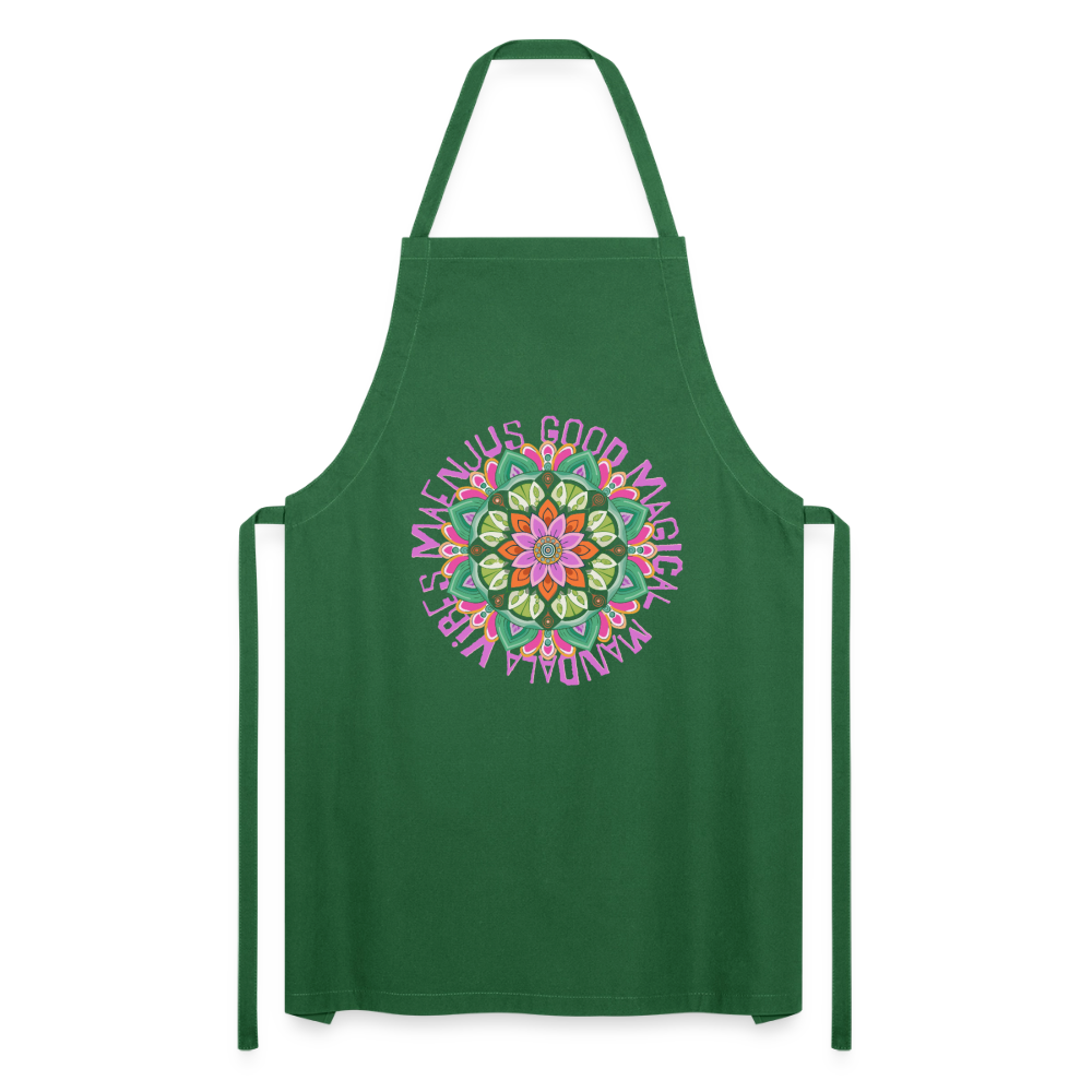 Kochschürze mit Mandala Vibes Motiv V - Grün