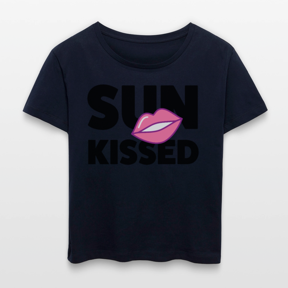 Frauen T-Shirt mit SUN KISSED PRINT - Navy