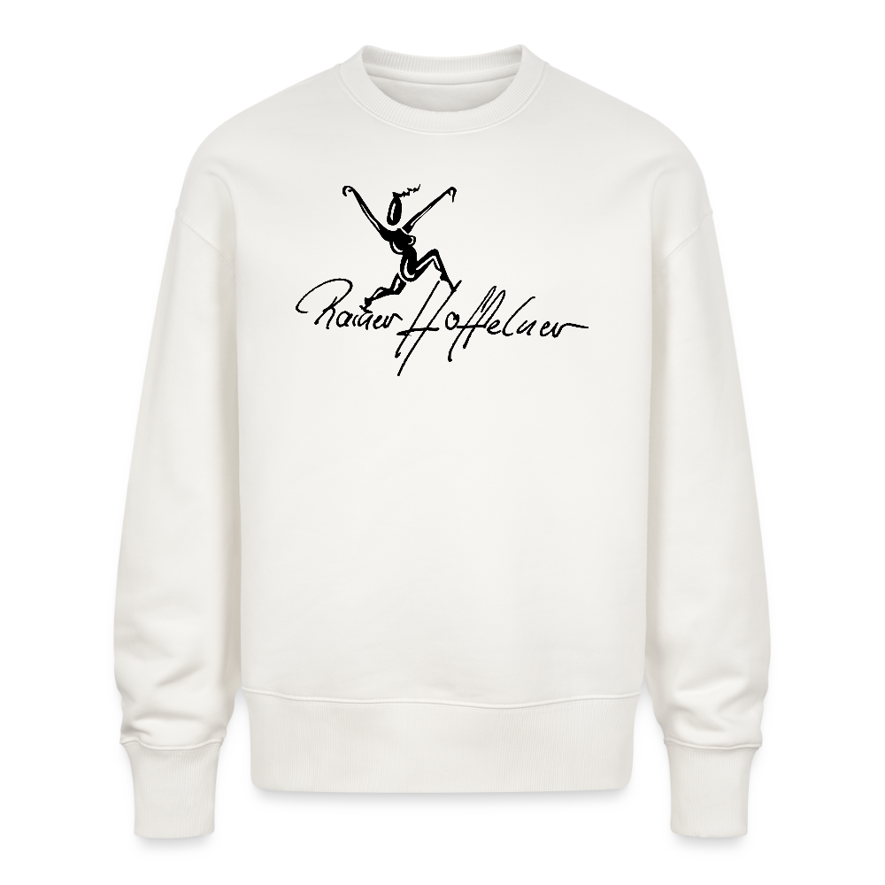 Unisex Oversize Bio Pullover mit TUSCHEWEIBCHEN PRINT - OFF WHITE