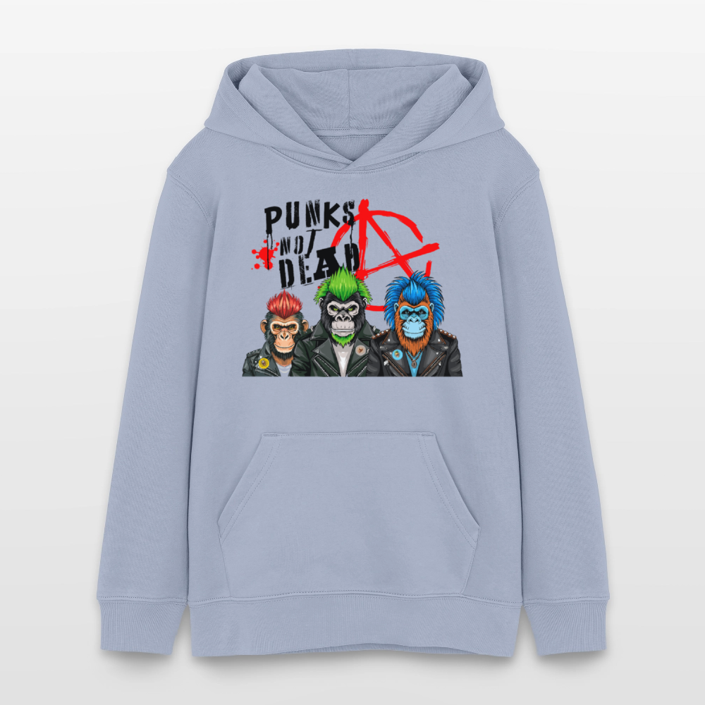 MNJS TEENS Bio-Hoodie mit PUNKS NOT DEAD PRINT - Lavendel-Violett