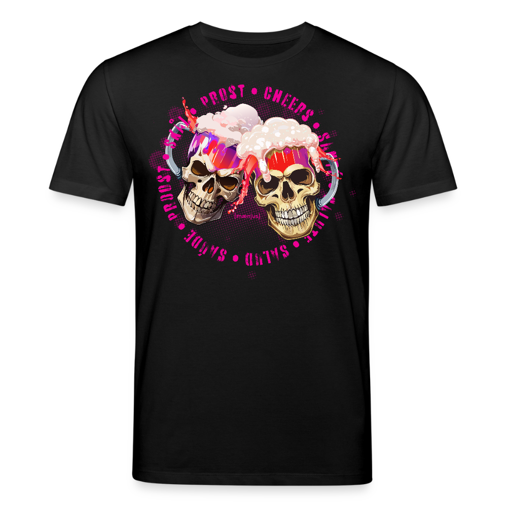 Unisex Bio-T-Shirt mit OKTOBERFEST SKULL GIRL PRINT - Schwarz