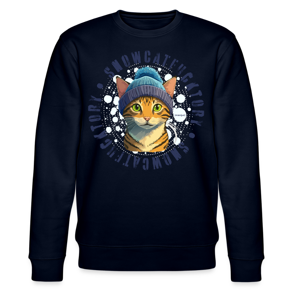 Unisex Bio-Sweatshirt mit SNOWCAT PRINT - Navy